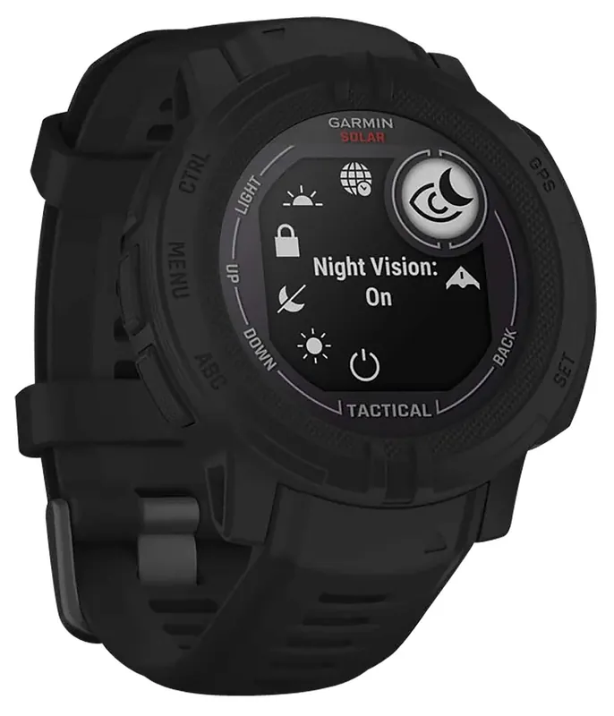Garmin 0100262713 Instinct 2 Solar Tactical Edition GPS/Smart Features 32MB Memory Black Size 45mm Compatible w/iPhone/Android