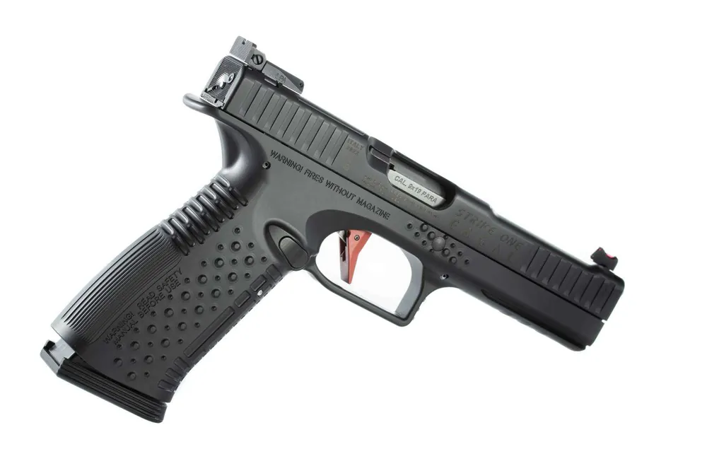AMERICAN PREC FIREARMS STRIKE ONE ERGAL HGA 9MM 5 IN BBL ADJ SIGHT/OR COMP TRIG BLK 2/17RD MAGS