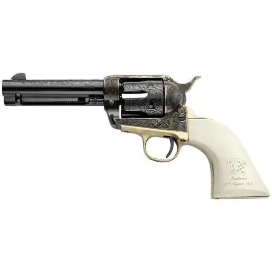 Pietta GW357DMH434NMAE Great Western II 357 Mag 6 Shot 4.75" Blued Octagon Barrel, Blued Cylinder, Color Case Hardened Frame, White Polymer w/Aces & Eights Grip Features Brass Triggerguard