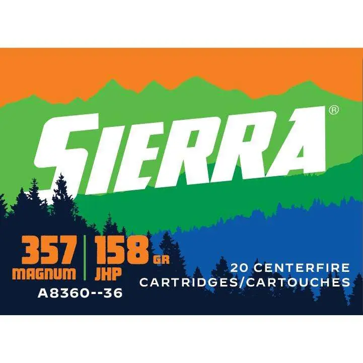SIERRA 357 MAG 158GR JHP 20RD 10BX/CS SPORTS MASTER