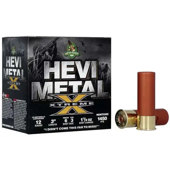 HEVI METAL XTREME 12GA 3 1.25OZ #6-3 25 Round Box