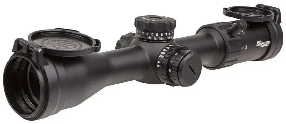 WHISKEY4 SCOPE, 3-12X44MM, 30MM, SFP, HELLFIRE BDC1 ILLUM RETICLE, LOCKING 0.25 MOA ADJ, BLACK