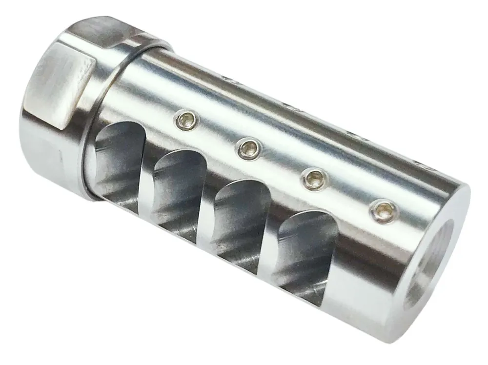 American Precision Arms G3L5830S Gen 3 Little Bastard Self Timing Brake Stainless Steel with 5/8"-24 tpi Threads, 2.55" OAL & 1" Diameter for 30 Cal Rifle