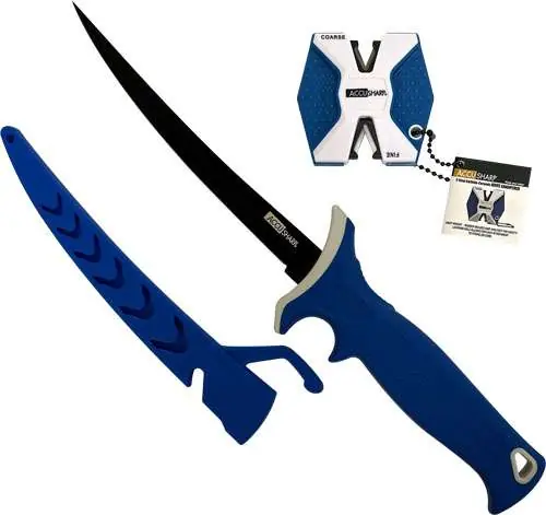 ACCUSHARP FILLET KNIFE W/ TWO- STEP CARBIDE SHARPENER 6.5"