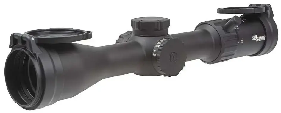 WHISKEY4 SCOPE, 3-12X44MM, 30MM, SFP, HELLFIRE QUADPLEX ILLUM RETICLE, CAPPED 0.25 MOA ADJ, BLACK