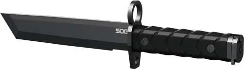 SOG KNIFE BOYONET 7" TANTO BLADE BLACK/BLACK W/SHEATH