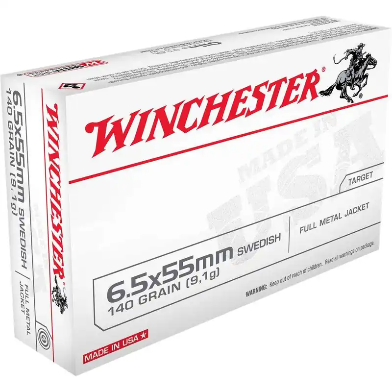 WIN USA 6.5X55 140GR FMJ 20 Round Box