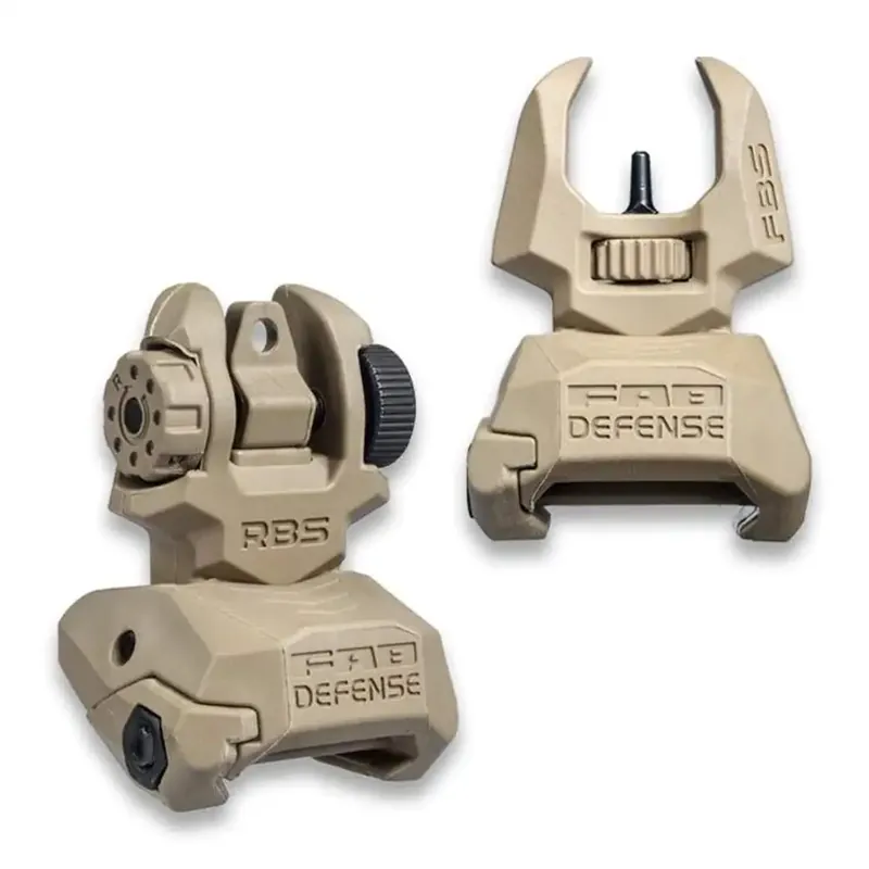 FAB Front And Rear Set of Flip-up Sights - Tan