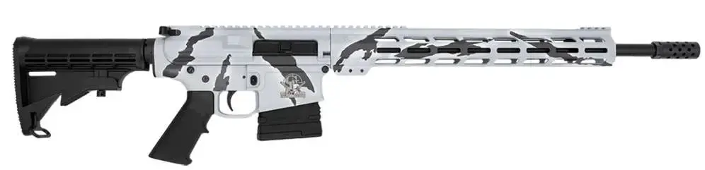 GLFA AR10 RIFLE .308 WIN. 18" NIT BBL 10RD PURSUIT SNOW CAMO