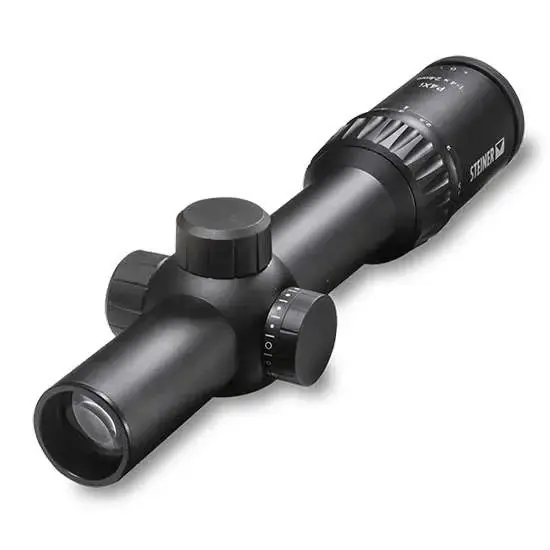 Steiner 5202 P4Xi 1-4x 24mm Obj 110-27.5 ft @ 100 yds FOV 30mm Tube Black Finish Illuminated P3TR