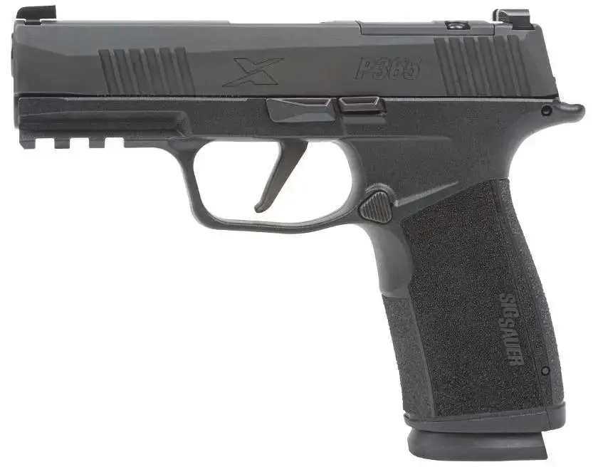 P365, 9MM, 3.7IN, X-SERIES, BLK, STRIKER, X-RAY 3, POLYMER GRIP, (2) 17RD STEEL MAG, OPTIC READY