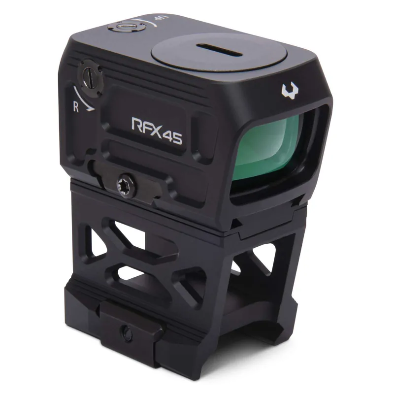 Viridian RFX45 Pro Closed Emitter Green Dot Sight, ACRO Compatible, INSTANT-ON, Includes Glock MOS and RMR Adapter and Low and 1/3 Co witness High Mount