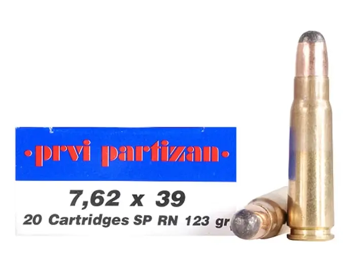 PPU 7.62X39 SP 123GR 20 Round Box