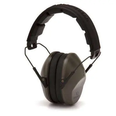 Pyramex OD Green - NRR 24 db Low Profile hearing protector - VG Clamshell