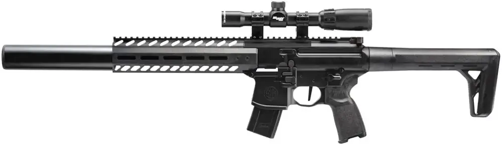 Sig Sauer MCX GEN II Air .177 Cal 90gr CO2 Air Rifle w/Scope, (1) 30rd Pellet Mag & M-LOK Handguard AIR-MCX-177-G2-BLK-SCOPE