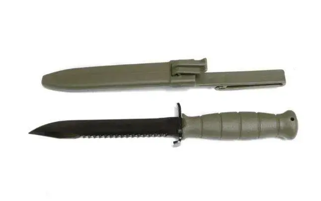 Glock KF39181 Field Knife FM 81 6.50" Clip Point Plain Phosphate-Treated HRC55 Spring Steel Polymer Battle Field Green Handle Fixed