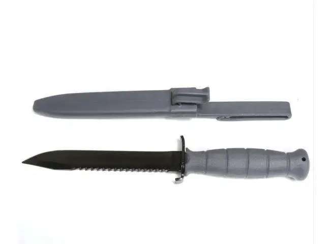 Glock KG39180 Field Knife FM 81 6.50" Clip Point Plain Phosphate-Treated HRC55 Spring Steel Polymer Gray Handle Fixed