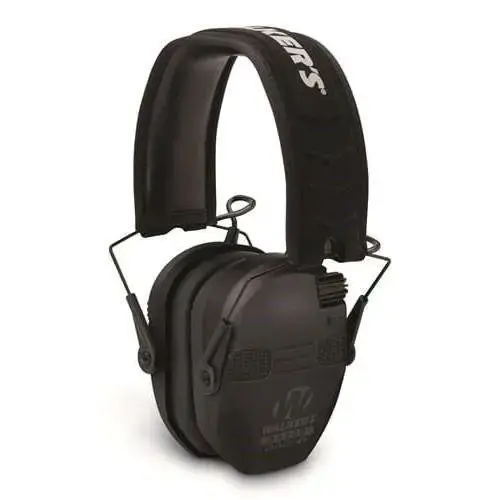Walkers GWPRSEQMBT Razor Slim Quad Bluetooth Polymer 23 dB Over the Head Black Ear Cups w/Black Band