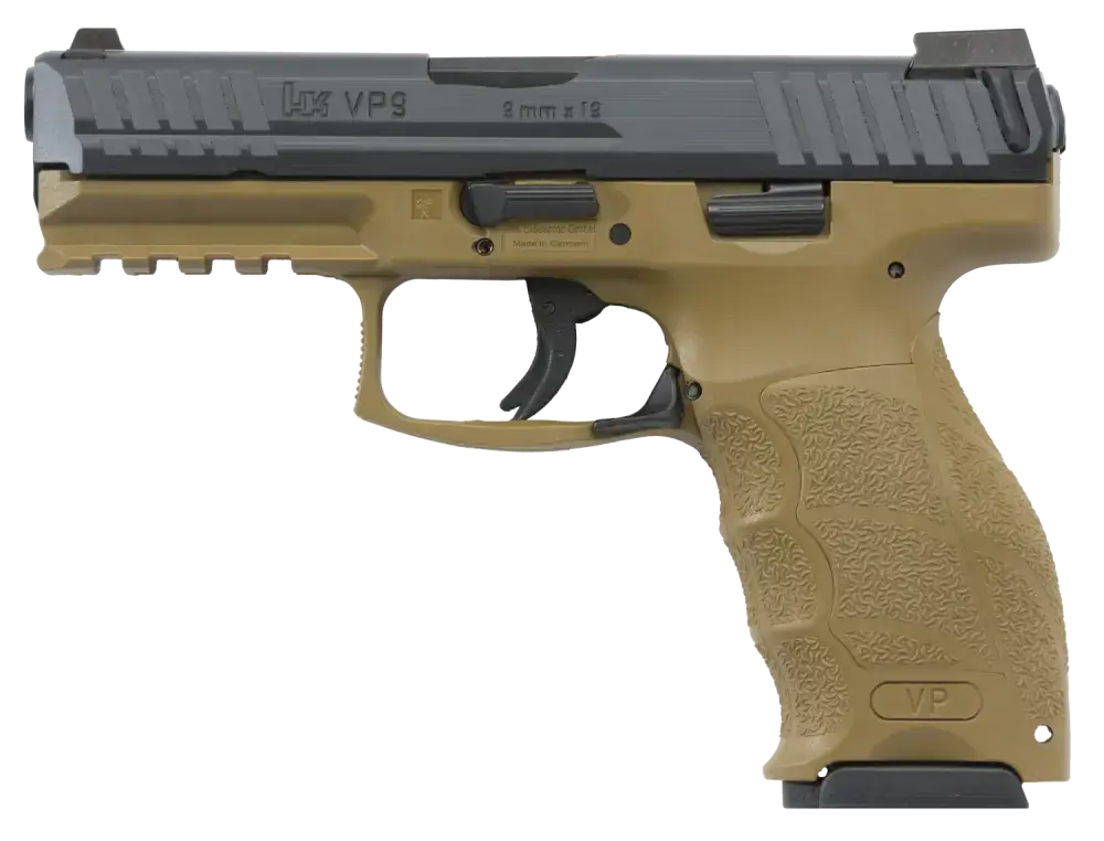 HK 700009FDELEA VP9 FDE 9mm Luger Double 4.09" 15+1 Flat Dark Earth Interchangeable Backstrap Grip Black Slide