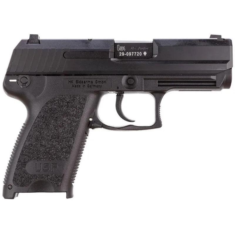 HK 704531A5 USP Compact *CA Compliant 45 ACP 3.78" 8+1 Blued Steel Black Interchangeable Backstrap Grip