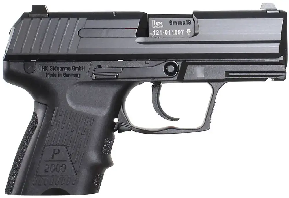 HK 709302A5 P2000SK V2 LEM *CA Compliant 9mm Luger 3.26" 10+1 Black, Black Interchangeable Backstrap Grip