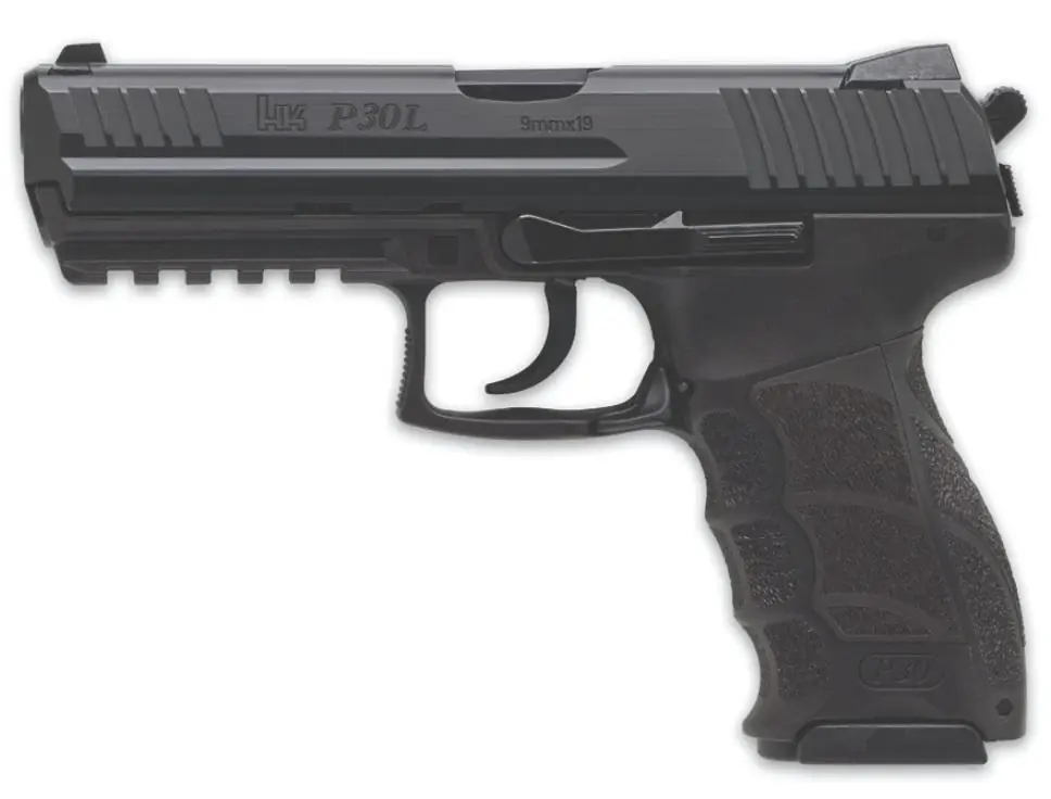 HK 730903LA5 P30L 9mm Luger 4.45" 10+1 Black Black Interchangeable Backstrap Grip