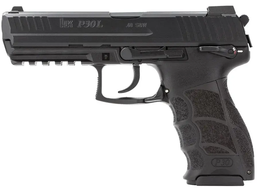 HK 734003LSA5 P30LS *MA Compliant 40 S&W 4.45" 10+1 Black, Blue Steel Long Slide, Polymer Grip