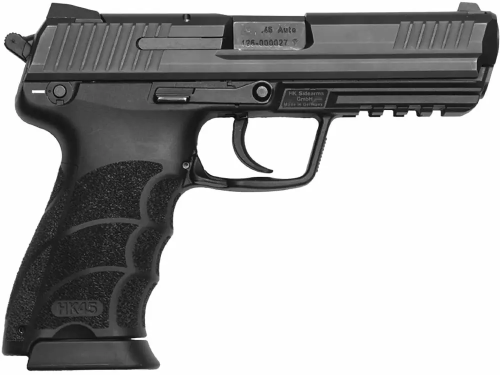 HK 745001LEA5 HK45 *MA Compliant 45 ACP 4.46" 10+1 Black Interchangeable Backstrap Grip