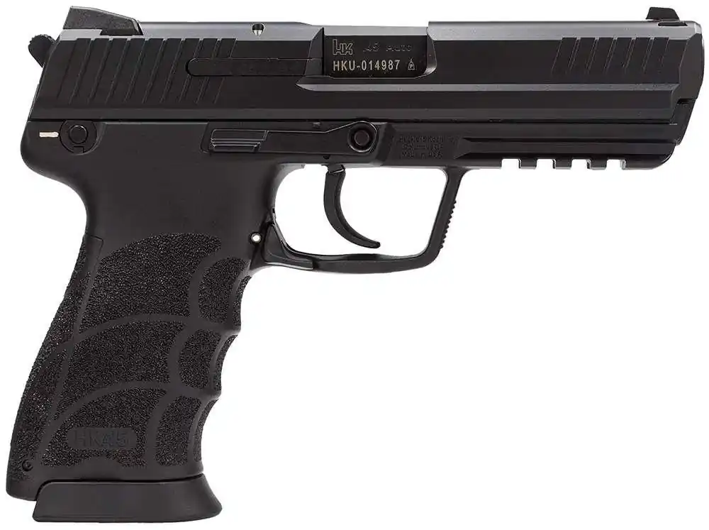 HK 745007LEA5 HK45 LEM 45 ACP 4.46" 10+1 Black Black Interchangeable Backstrap Grip 3 Magazines