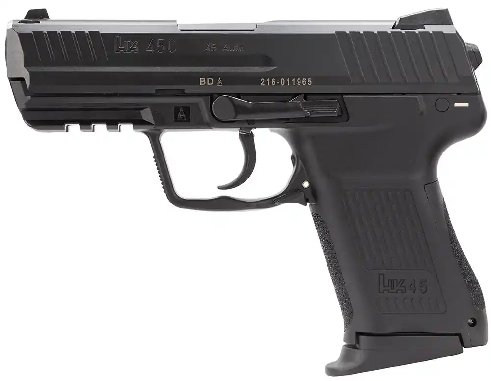 HK 745037LEA5 HK45 Compact Compact V7 LEM 45 ACP 3.94" 8+1 Black Black Interchangeable Backstrap Grip Night Sights 3 Magazines
