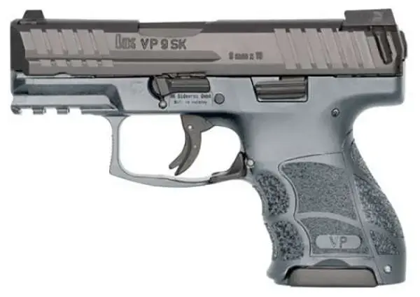 HK VP9 SK Double 9mm Luger 3.39" 10+1 3 Mags NS Gray Interchangeable Backstrap Grip Black
