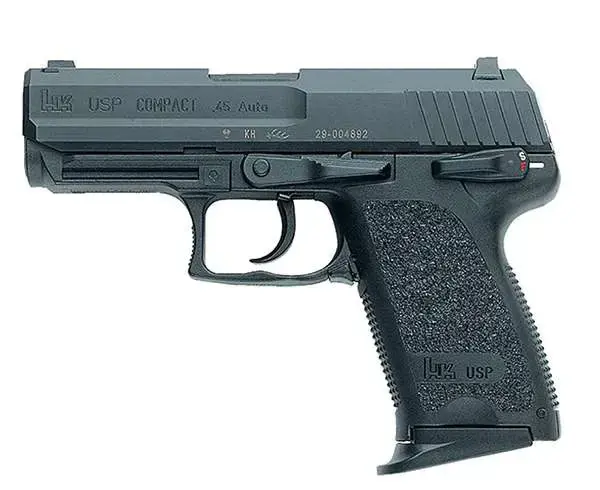 HK 81000340 USP Compact V1 40 S&W 3.58" 12+1 Black Blued Black Polymer Grip