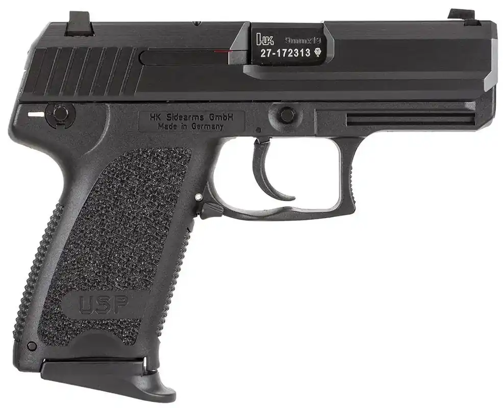 HK M709031A5 USP9C Compact V1 9mm Luger 3.58" 13+1 Black Black Polymer Grip