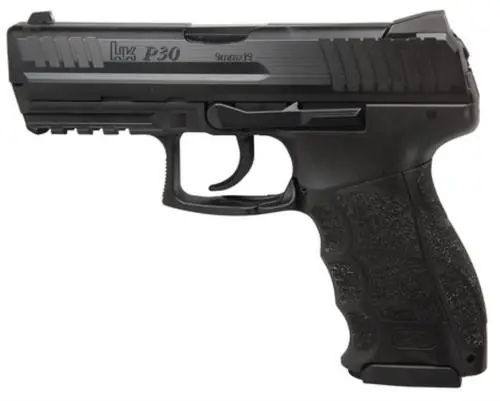HK M730901A5 P30 V1 LEM 9mm Luger 3.85" 15+1 Black Black Interchangeable Backstrap Grip
