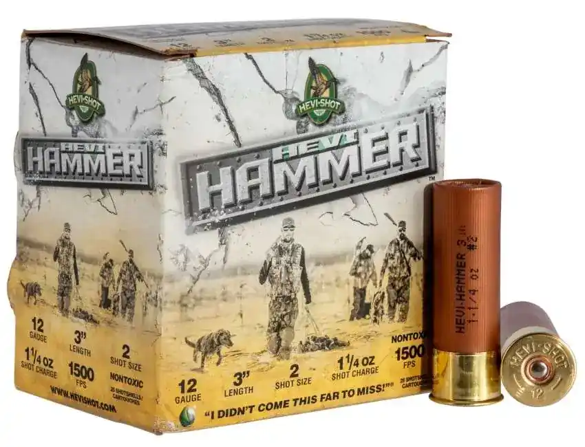 Hevishot 28002 Hevi-Hammer 12 Gauge 3 1 1/4 oz 2 Shot 25 Round Box