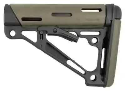 AR-15/M-16 OverMolded Collapsible Buttstock - Fits Mil-Spec Buffer Tube - OD Green Rubber
