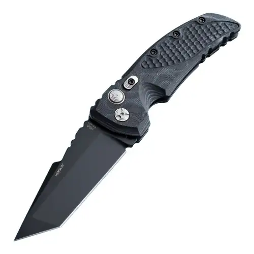 EX-A01 3.5" Automatic Folder Tanto Blade Black Finish G-10 Frame - G-Mascus Black