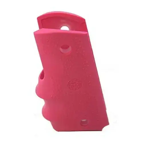 Hogue 1911 Officers Model Rubber Grip w/Finger Grooves Pink