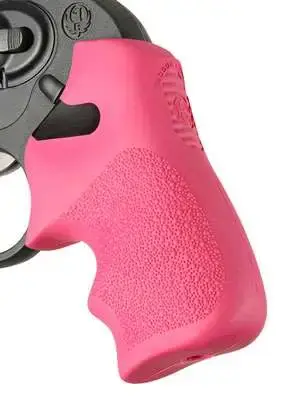 Hogue 78027 Tamer with Finger Grooves Grip Ruger LCR/LCRx Textured Rubber Pink