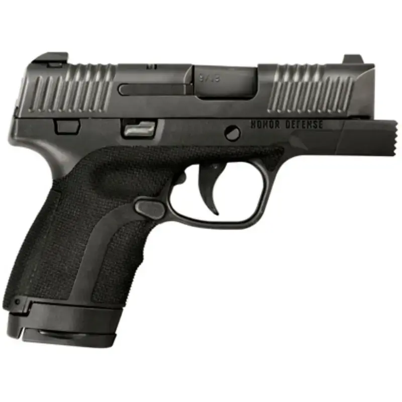 Honor Defense HG9SCF Honor Guard Sub-Compact FIST 9mm Luger 3.20" 7+1 & 8+1 Black Stainless Steel Black Polymer Grip