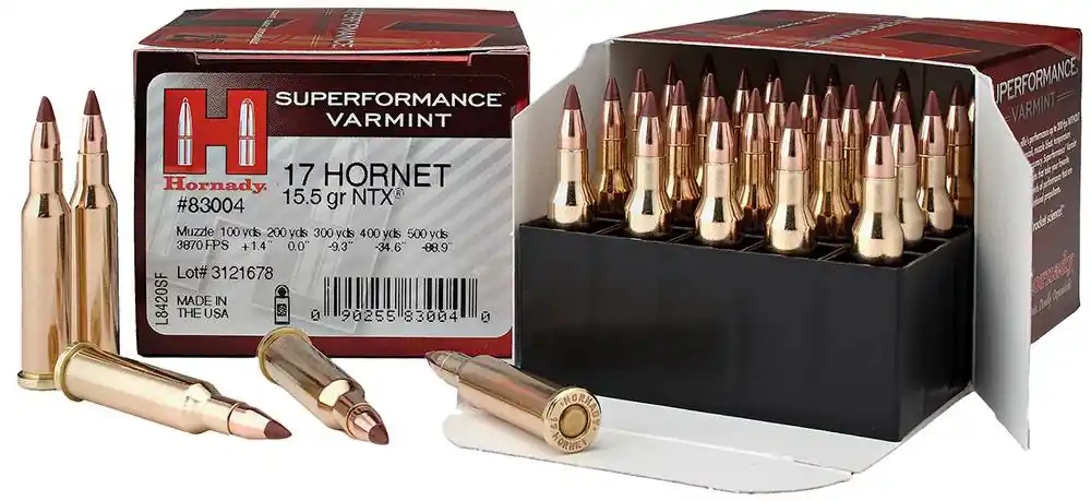 Hornady 83004 Superformance Varmint 17 Hornet 15.5 gr NTX 25 Round Box