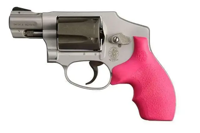S&W J Frame Round Butt Rubber Bantam Style Grip Pink