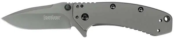Kershaw 1555TI Cryo 2.75" Drop Point Plain TiCN 8Cr13MoV SS TiCN Gray Stainless Steel Handle Folding