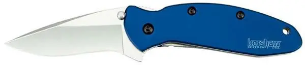 Kershaw 1620NB Scallion 2.40" Drop Point Plain Bead Blasted 420HC Steel Navy Blue Anodized Aluminum Handle Folding