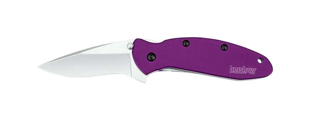 Kershaw 1620PUR Scallion 2.40" Drop Point Plain 420 Stainless Steel Purple Anodized Aluminum Handle Folding