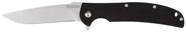 Kershaw 3410 Chill 3.10" Drop Point Plain 8Cr13MoV Bead Blasted G10 Black Handle Folding
