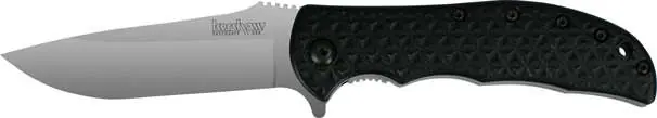 Kershaw 3650 Volt II 3.25" Drop Point Plain 8Cr13MoV Bead Blasted FRN Black Handle Folding