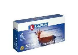 LAPUA 222 REM 55GR FMJ 20/600