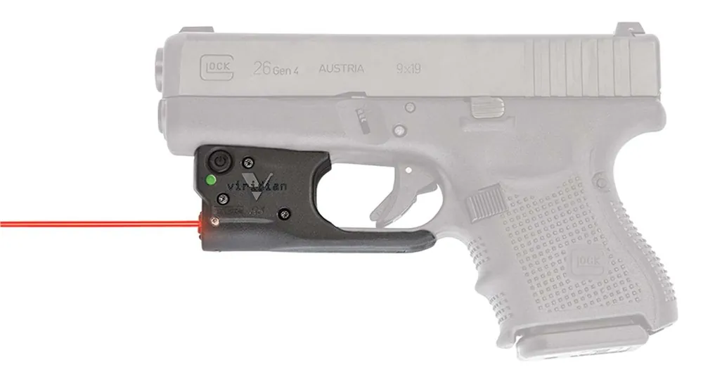 Viridian 9200017 Reactor R5-R Gen 2 Red Laser Glock 19, 23, 26-27 635-650 nm Wavelength Trigger Guard Instant-On Holster
