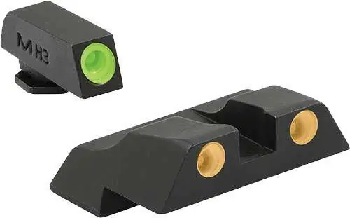 Meprolight ML10226O Tru-Dot Night Sight Set Fits Glock 26/27 Tritium Green Front/Orange Rear Black